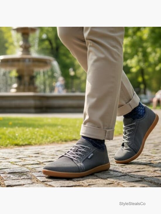 Minimalist Barefoot Sneakers Zero Drop Sole Wide Toe Box Lace-Up Walking main image 7